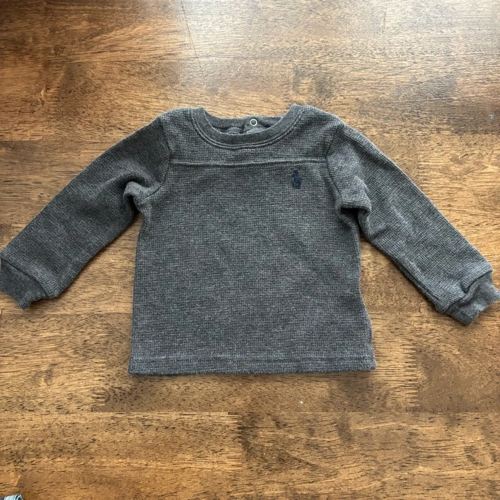 Ralph Lauren Boys 3 months button down and waffle knit shirt